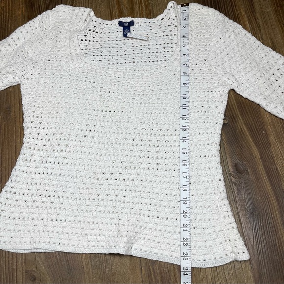 Gap Crochet Sweater Pullover Boho Festival Size L - Picture 7 of 10